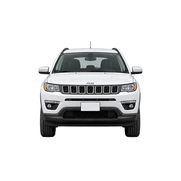 ホワイトの2027 Jeep Compass(正面ビュー)