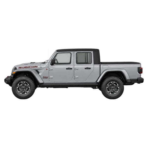 Jeep Gladiator Rubicon 2022 prata, vista lateral (voltada para a esquerda)