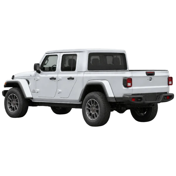 シルバーの2020 Jeep Gladiator(リア斜め(左向き)ビュー)