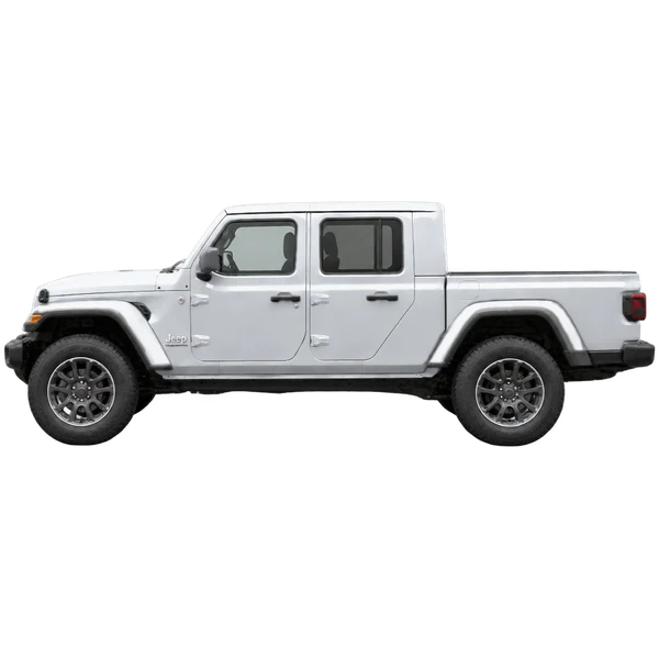 シルバーの2020 Jeep Gladiator(側面(左向き)ビュー)