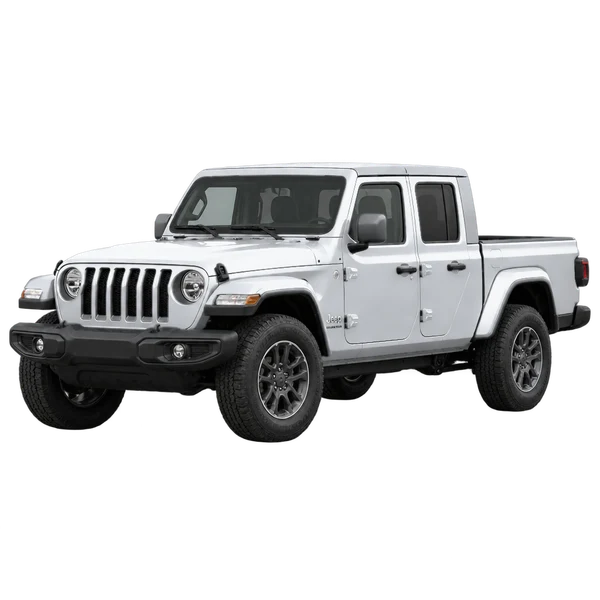 シルバーの2022 Jeep Gladiator(フロントスリークォーター(左向き)ビュー)