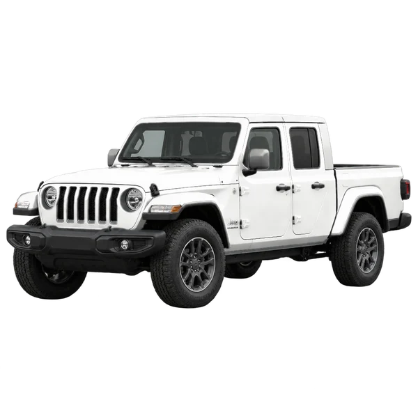 Jeep Gladiator 2023 blanc, vue trois-quarts avant (orienté vers la gauche)