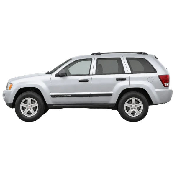 2007 Jeep Grand Cherokee in Silber, Ansicht: Seite (nach links gerichtet)