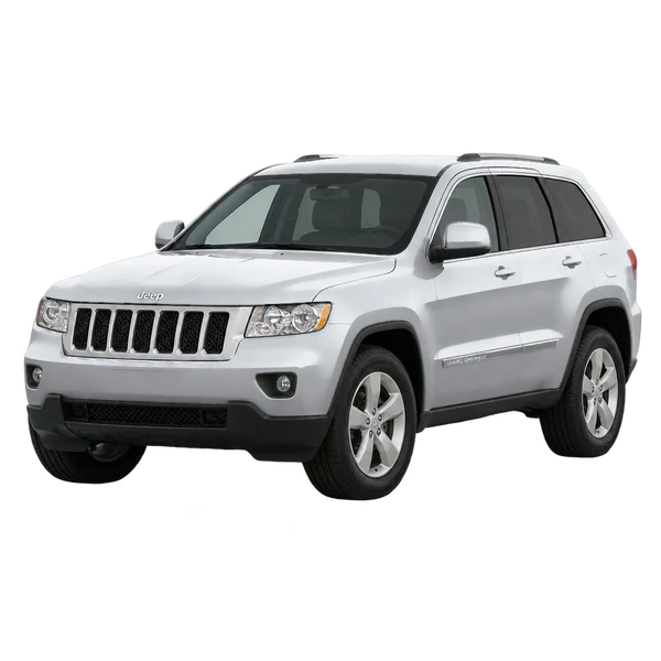 silver 2011 Jeep Grand Cherokee front three-quarter (facing left) view