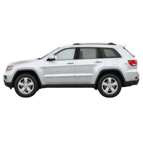 2011 Jeep Grand Cherokee in Silber, Ansicht: Seite (nach links gerichtet)