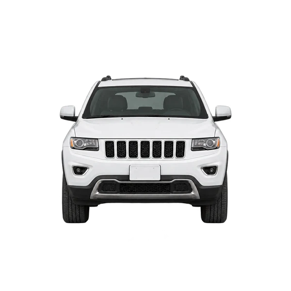 white 2014 Jeep Grand Cherokee front view