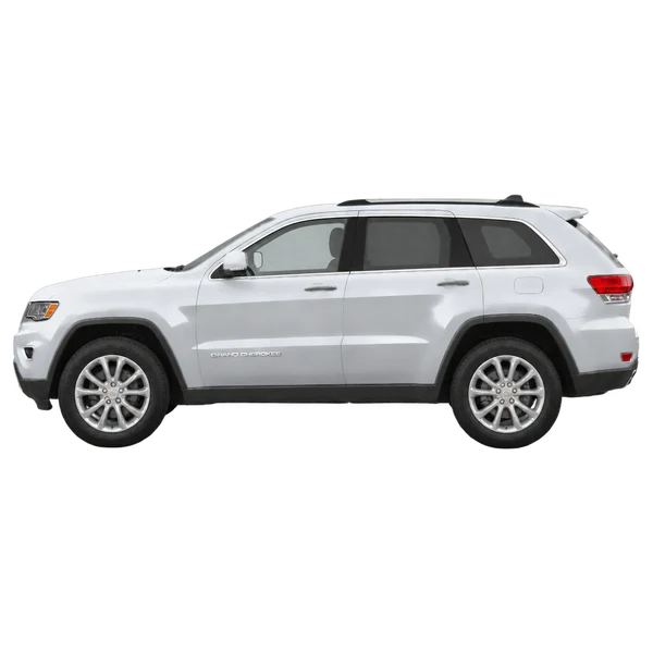2017 Jeep Grand Cherokee in Silber, Ansicht: Seite (nach links gerichtet)