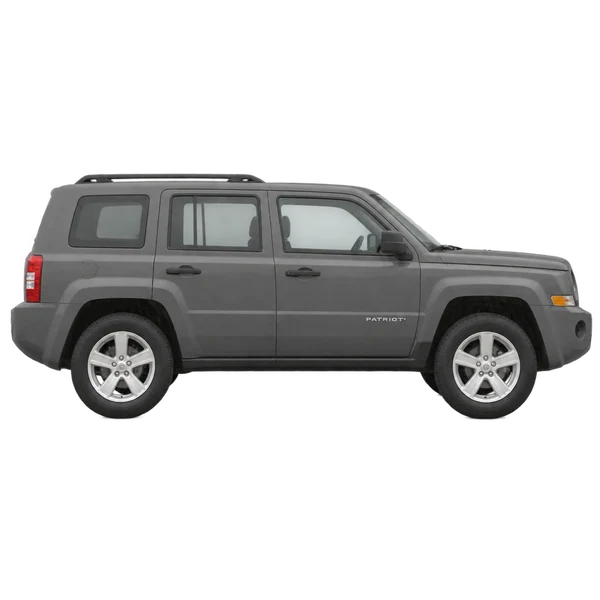Jeep Patriot 2008 gris, vue profil (tourné vers la droite)
