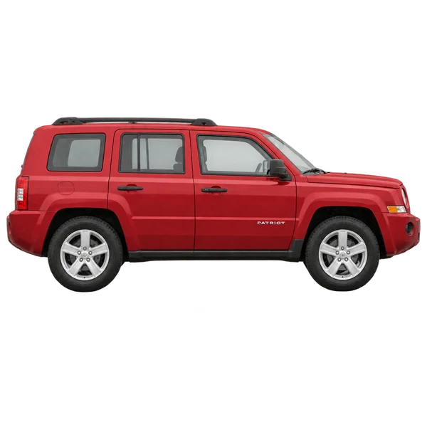Jeep Patriot 2008 rouge, vue profil (tourné vers la droite)