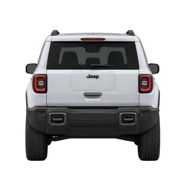 シルバーの2027 Jeep Recon（リアビュー）
