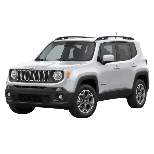 Jeep Renegade 2020 en plateado, vista frontal tres cuartos (hacia la izquierda)