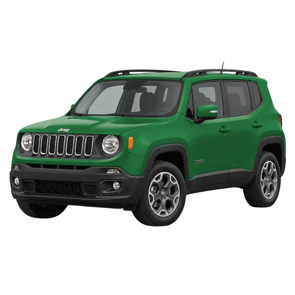 2021 Jeep Renegade in Grün, Ansicht: Dreiviertelansicht vorne (nach links gerichtet)