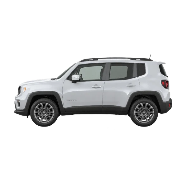 Jeep Renegade 2025 argent, vue côté (vers la gauche)