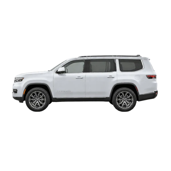 Jeep Wagoneer 2022 argent, vue côté (vers la gauche)