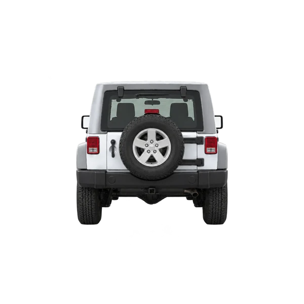 Jeep Wrangler 2012 باللون فضي، منظر من الخلف