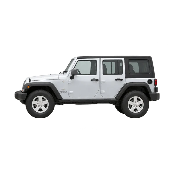 2015 Jeep Wrangler in Silber, Ansicht: Seite (nach links gerichtet)