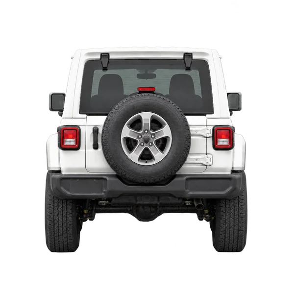 Jeep Wrangler 2018 branco, vista traseira