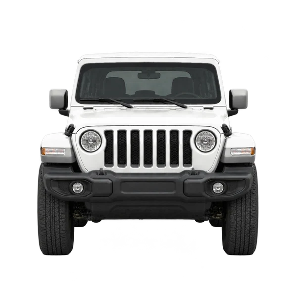 ホワイトの2022 Jeep Wrangler（正面ビュー）