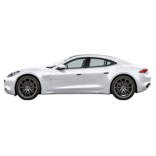 2021 Karma Revero GT in Silber, Ansicht: Seite (nach links gerichtet)