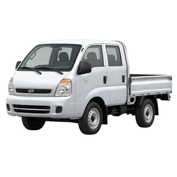 Kia Bongo 2004 argent, vue trois-quarts avant (orienté vers la gauche)