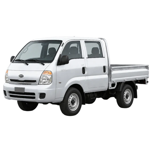Kia Bongo 2005 argent, vue trois-quarts avant (orienté vers la gauche)
