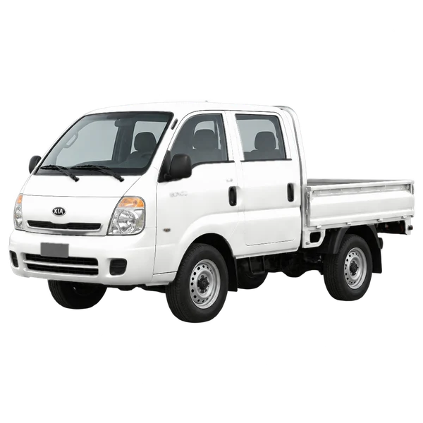 Kia Bongo 2005 blanc, vue trois-quarts avant (orienté vers la gauche)