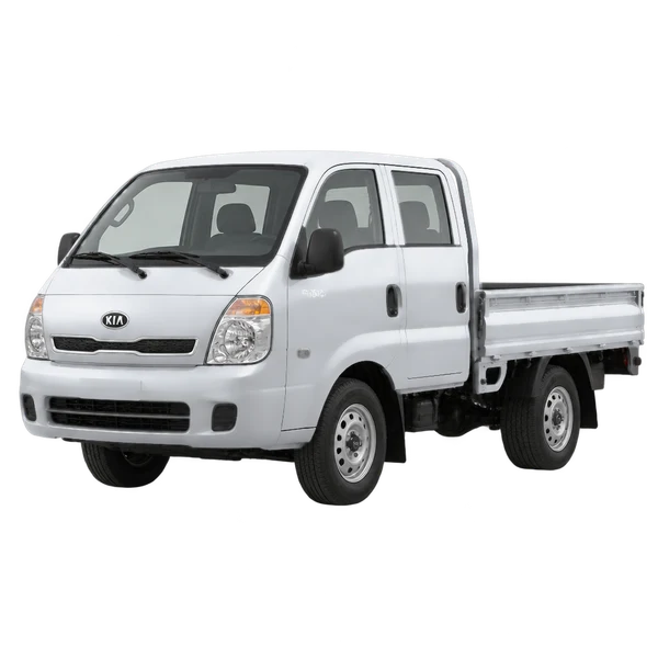 Kia Bongo 2008 argent, vue trois-quarts avant (orienté vers la gauche)