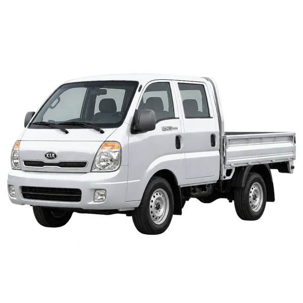Kia Bongo 2009 argent, vue trois-quarts avant (orienté vers la gauche)