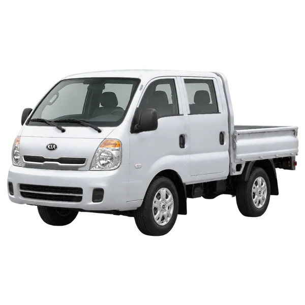 Kia Bongo 2010 argent, vue trois-quarts avant (orienté vers la gauche)