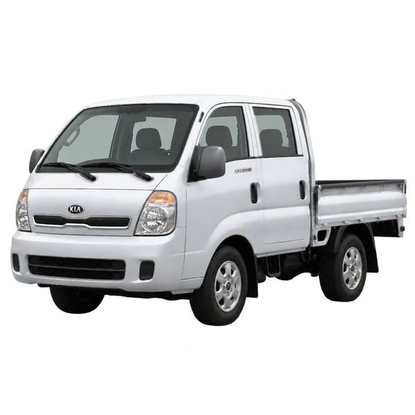 Kia Bongo 2013 argent, vue trois-quarts avant (orienté vers la gauche)