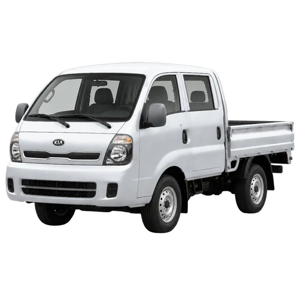 Kia Bongo 2014 argent, vue trois-quarts avant (orienté vers la gauche)