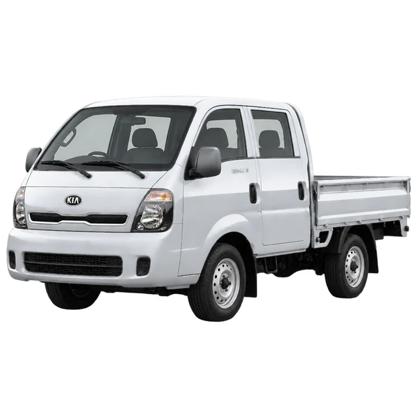 Kia Bongo 2019 argent, vue trois-quarts avant (orienté vers la gauche)