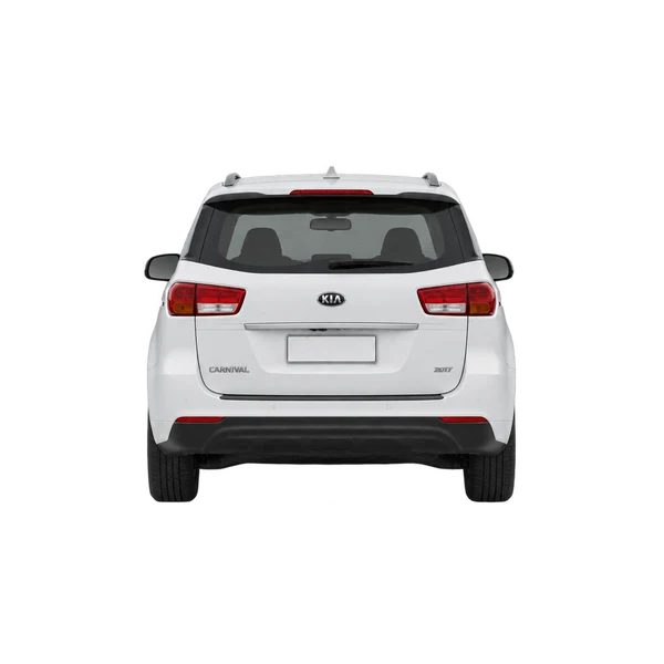 white 2017 Kia Carnival rear view