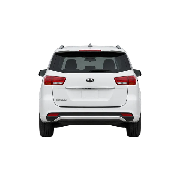 white 2019 Kia Carnival rear view
