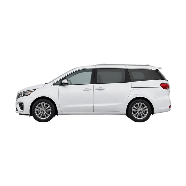 white 2019 Kia Carnival side (facing left) view