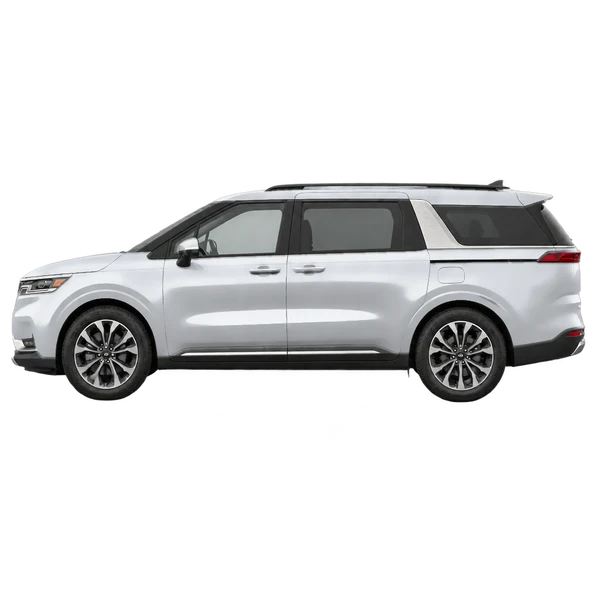 2023 Kia Carnival in Silber, Ansicht: Seite (nach links gerichtet)