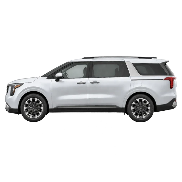 Kia Carnival 2027 argent, vue côté (vers la gauche)