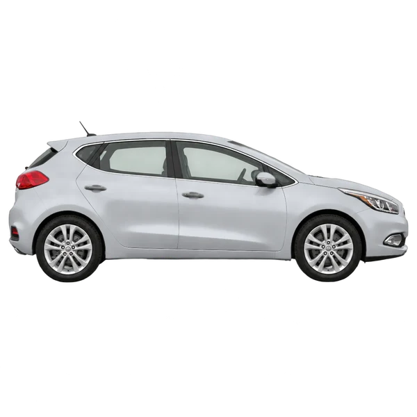 Kia Ceed 2013 en plateado, vista lateral (hacia la derecha)