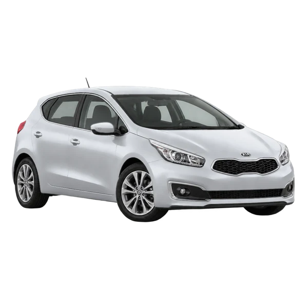Kia Ceed 2016 en plateado, vista frontal tres cuartos (hacia la izquierda)