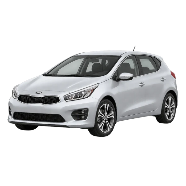 Kia Ceed 2018 en plateado, vista frontal tres cuartos (hacia la izquierda)