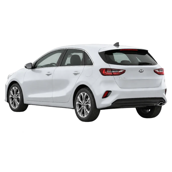 Kia Ceed 2020 en plateado, vista tres cuartos trasero (mirando a la izquierda)
