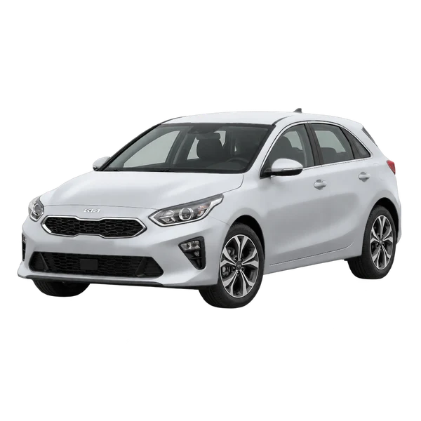 Kia Ceed 2021 en plateado, vista frontal tres cuartos (hacia la izquierda)
