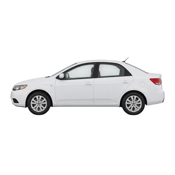 Kia Cerato 2009 branco, vista lateral (voltada para a esquerda)