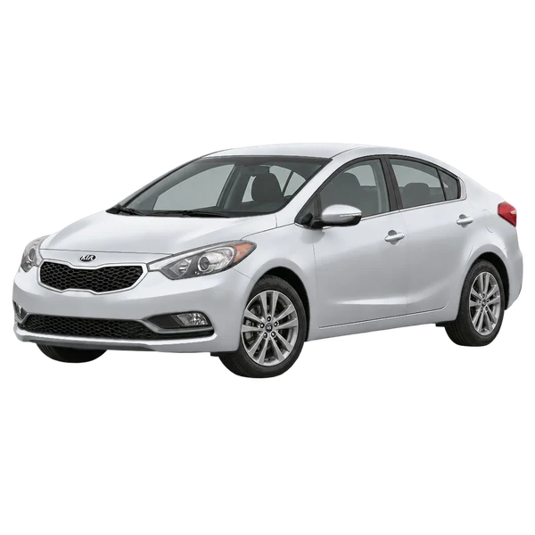 Kia Cerato 2017 prata, vista dianteira em três quartos (voltada para a esquerda)