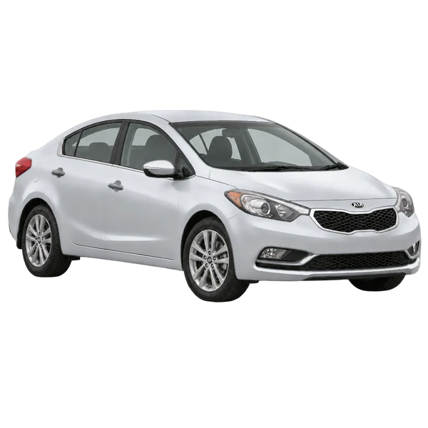 Kia Cerato 2017 prata, vista três quartos dianteiro (voltado para a direita)