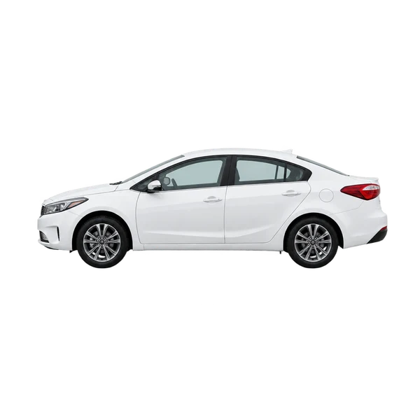 Kia Cerato 2018 branco, vista lateral (voltada para a esquerda)