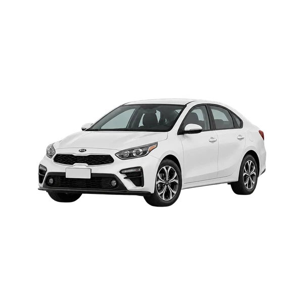 Kia Cerato 2021 branco, vista dianteira em três quartos (voltada para a esquerda)