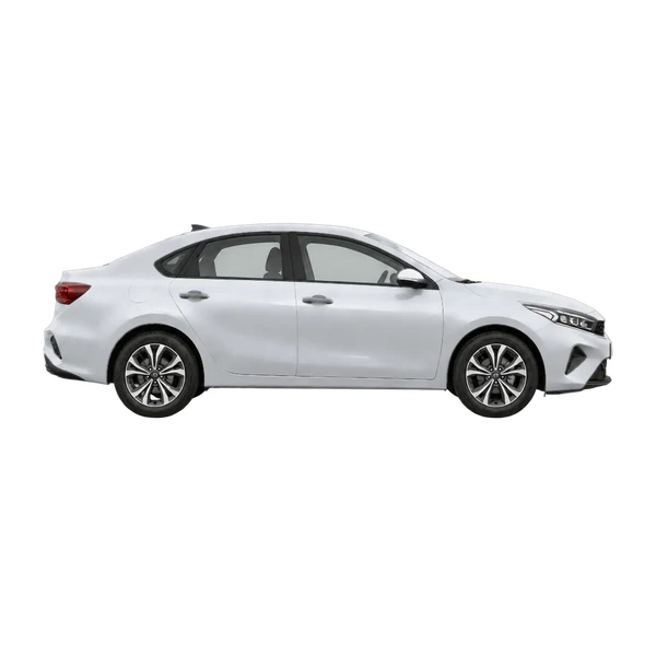 Kia Cerato 2026 prata, vista lateral (voltada para a direita)