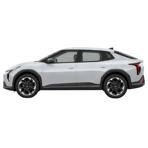 Kia EV4 2026 prata, vista lateral (voltada para a esquerda)