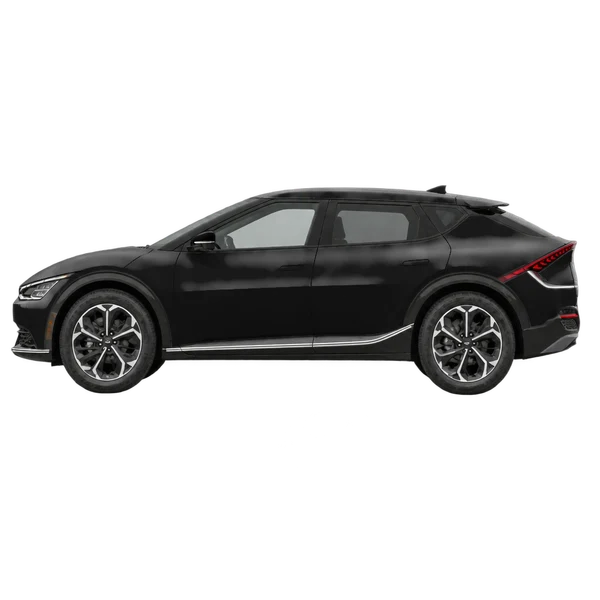 black 2022 Kia EV6 side (facing left) view